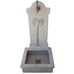 Fontaine murale pour jardin en marbre FMM02