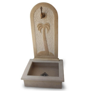 Fontaine murale en marbre pour jardin FMM01