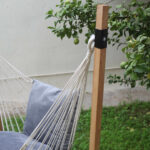 Chaise Hamac macramé avec support en bois2