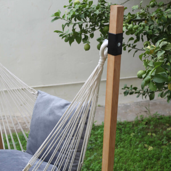 Chaise Hamac Macramé Avec Support En Bois