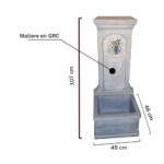 Fontaine de jardin murale en GRC Ref FM05 dim