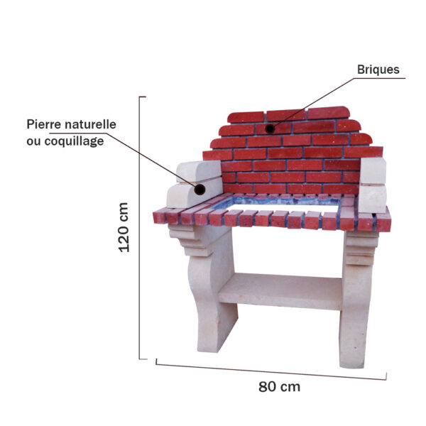 Petit Barbecue en pierre et briques - PB04