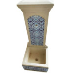 fontaine murale faience bleue fm20