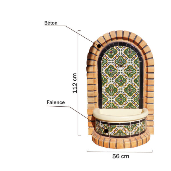 Fontaine murale en faïence - FM21