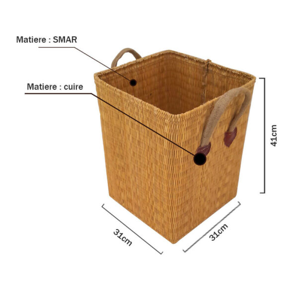 Panier de rangement moyenne en smar 41cm d'hauteur