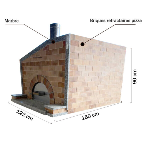 Four à Bois pizza en briques réfractaire