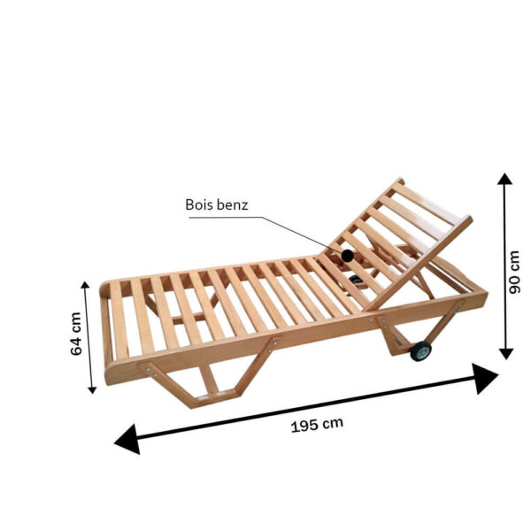 Lit de piscine en bois blenz LP001