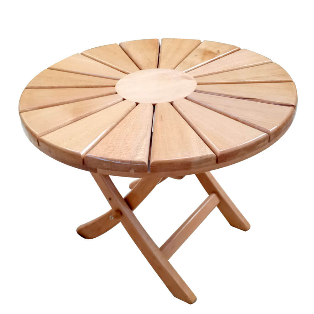 table basse ronde pliable motif soleil Ø60cm TB004