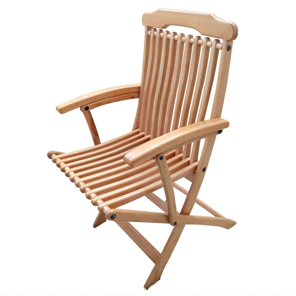 Chaise pliante en bois Benz modèle Soleil CH005