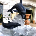 fontaine de jardin fontaine centrale décoratif Dauphins FR029