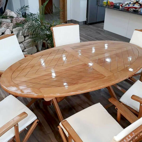 Grande Table ovale en bois blenz TA001