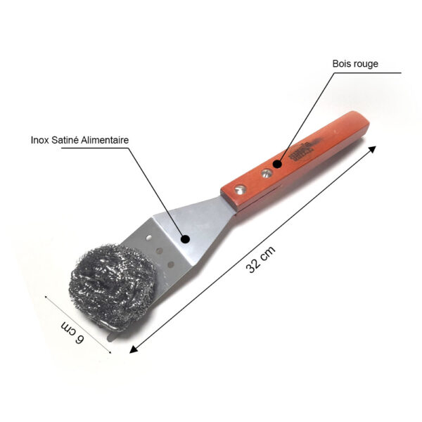 Spatule nettoyage en inox mike's grill