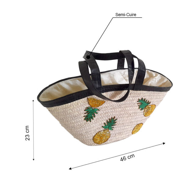 couffin paille ensemble d'ananas CPEA03