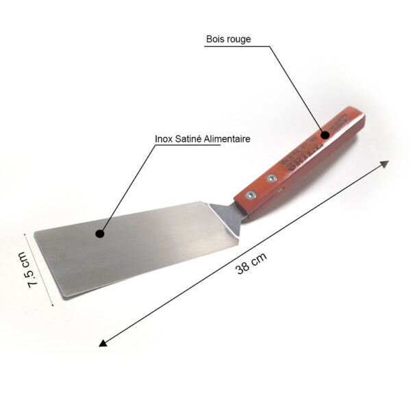 spatule plancha inox mike's grill 38cm