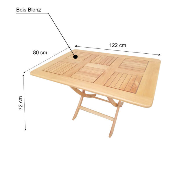 table rectangulaire pliante prestige TA 017